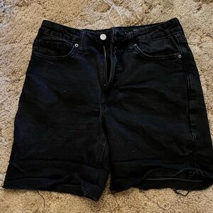 Old Navy Black High-Rise Denim Shorts